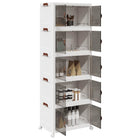 Opbergkast 5-laags 75L 64x40x179 cm wit