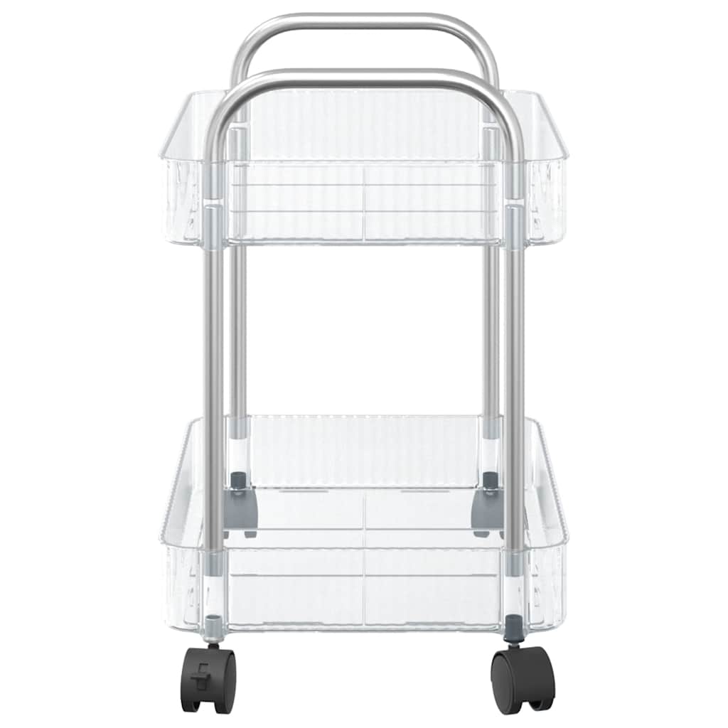 Opbergtrolley 2-laags 37x27,5x43,5 cm acryl transparant