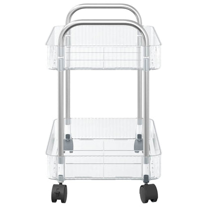 Opbergtrolley 2-laags 37x27,5x43,5 cm acryl transparant