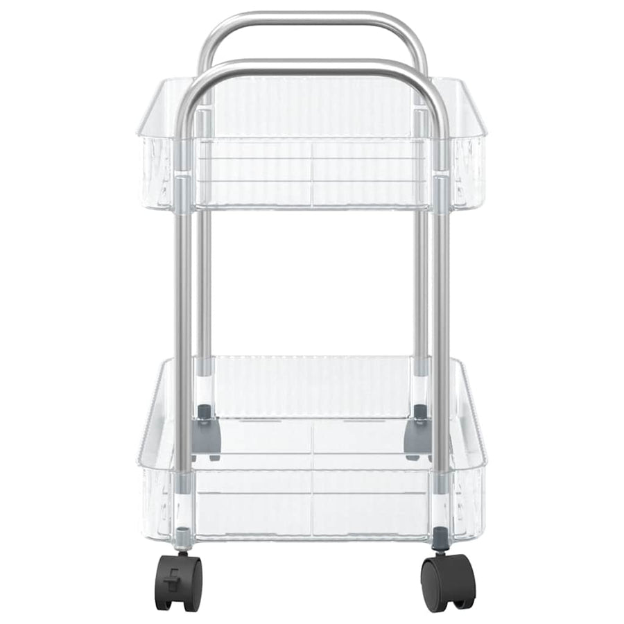 Opbergtrolley 2-laags 37x27,5x43,5 cm acryl transparant