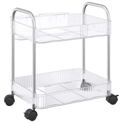 Opbergtrolley 2-laags 37x27,5x43,5 cm acryl transparant