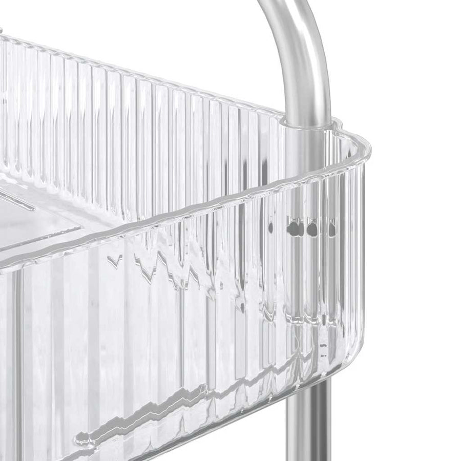 Opbergtrolley 2-laags 37x27,5x43,5 cm acryl transparant