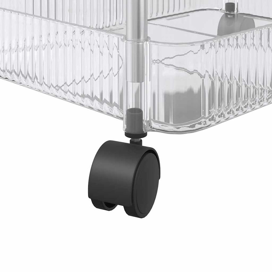 Opbergtrolley 2-laags 37x27,5x43,5 cm acryl transparant