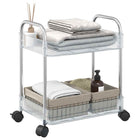 Opbergtrolley 2-laags 37x28x43,5 cm acryl transparant