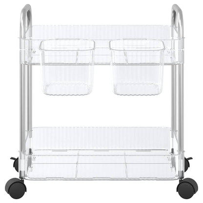 Opbergtrolley 2-laags 37x27,5x43,5 cm acryl transparant