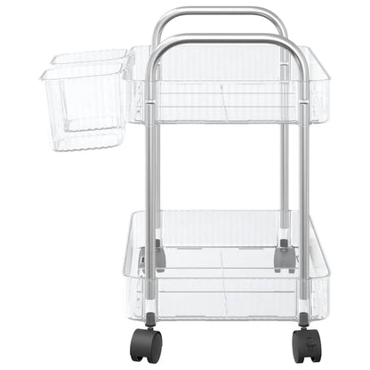 Opbergtrolley 2-laags 37x27,5x43,5 cm acryl transparant