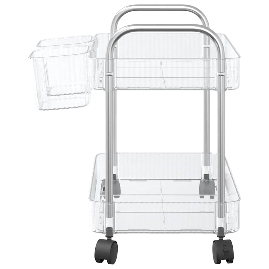 Opbergtrolley 2-laags 37x27,5x43,5 cm acryl transparant