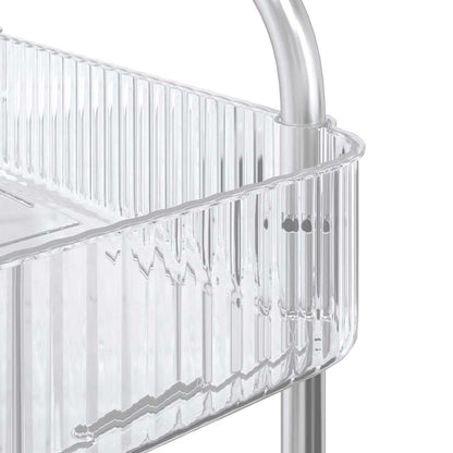Opbergtrolley 2-laags 37x27,5x43,5 cm acryl transparant