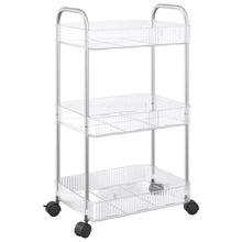 Opbergtrolley 3-laags 37x28x68 cm acryl transparant