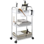 Opbergtrolley 3-laags 37x28x68 cm acryl