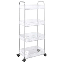 Opbergtrolley 4-laags 37x28x95 cm acryl transparant
