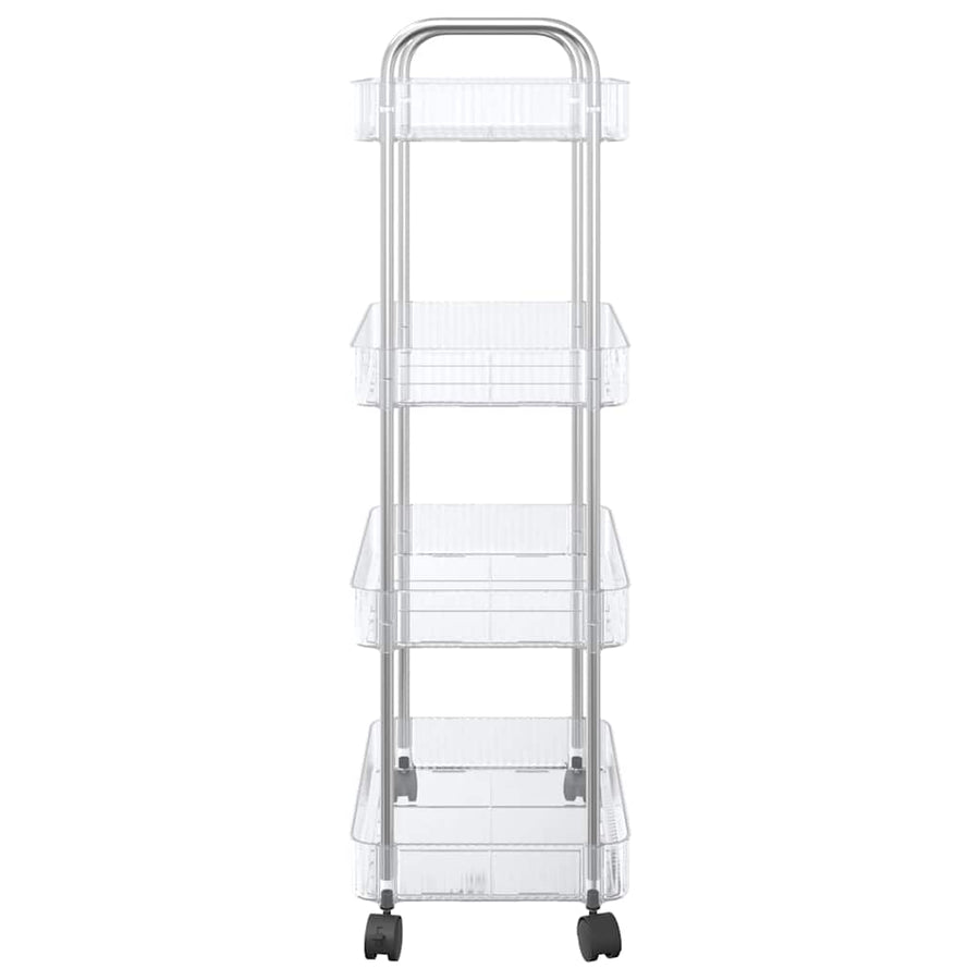 Opbergtrolley 4-laags 37x28x95 cm acryl transparant