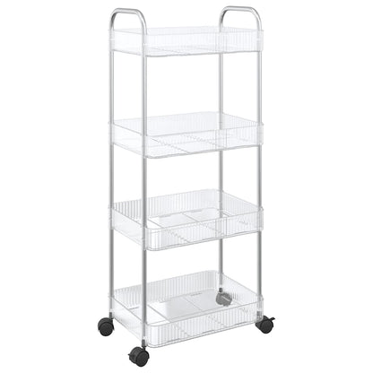 Opbergtrolley 4-laags 37x28x95 cm acryl transparant