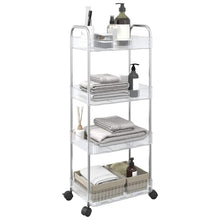 Opbergtrolley 4-laags 37x28x95 cm acryl transparant