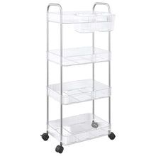 Opbergtrolley 4-laags 37x28x95 cm acryl transparant