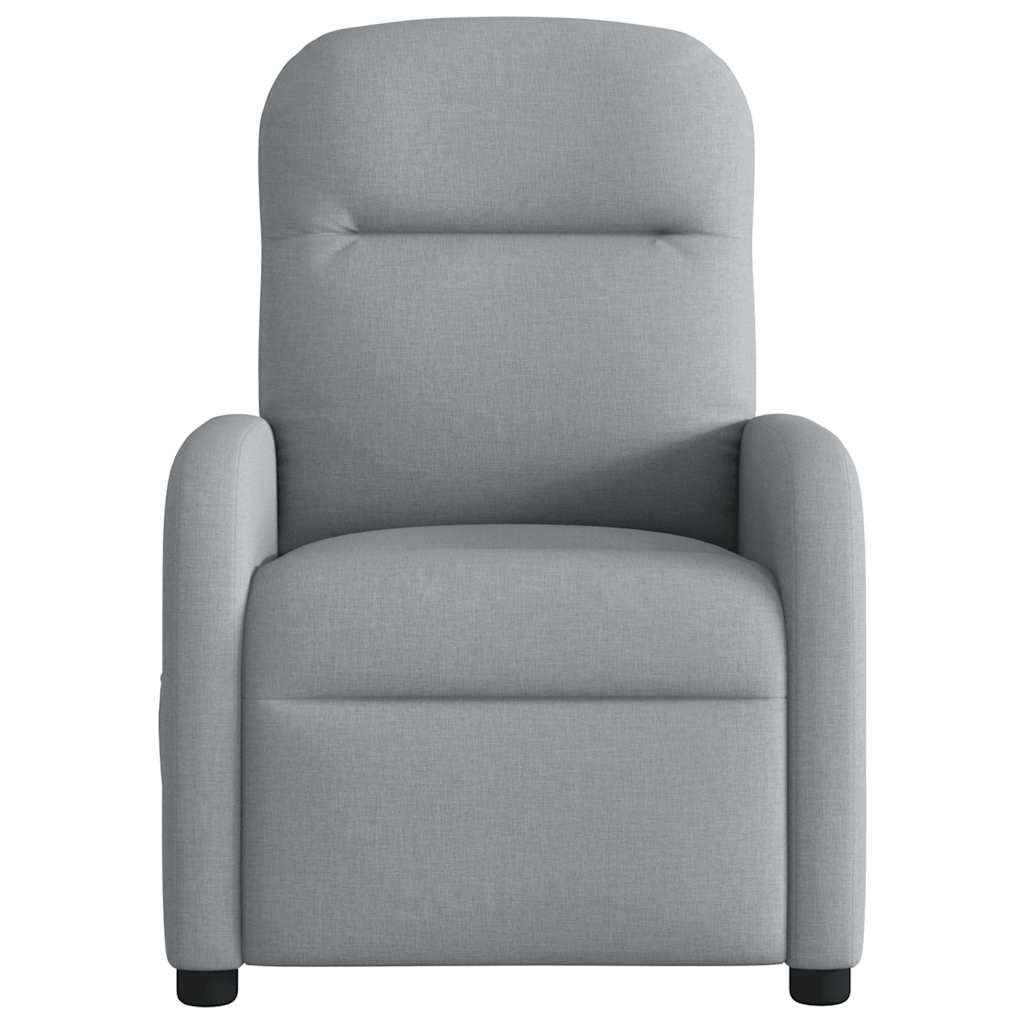 Fauteuil elektrisch verstelbaar stof lichtgrijs