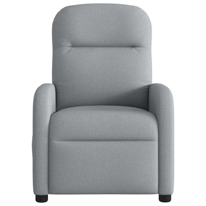 Fauteuil elektrisch verstelbaar stof lichtgrijs