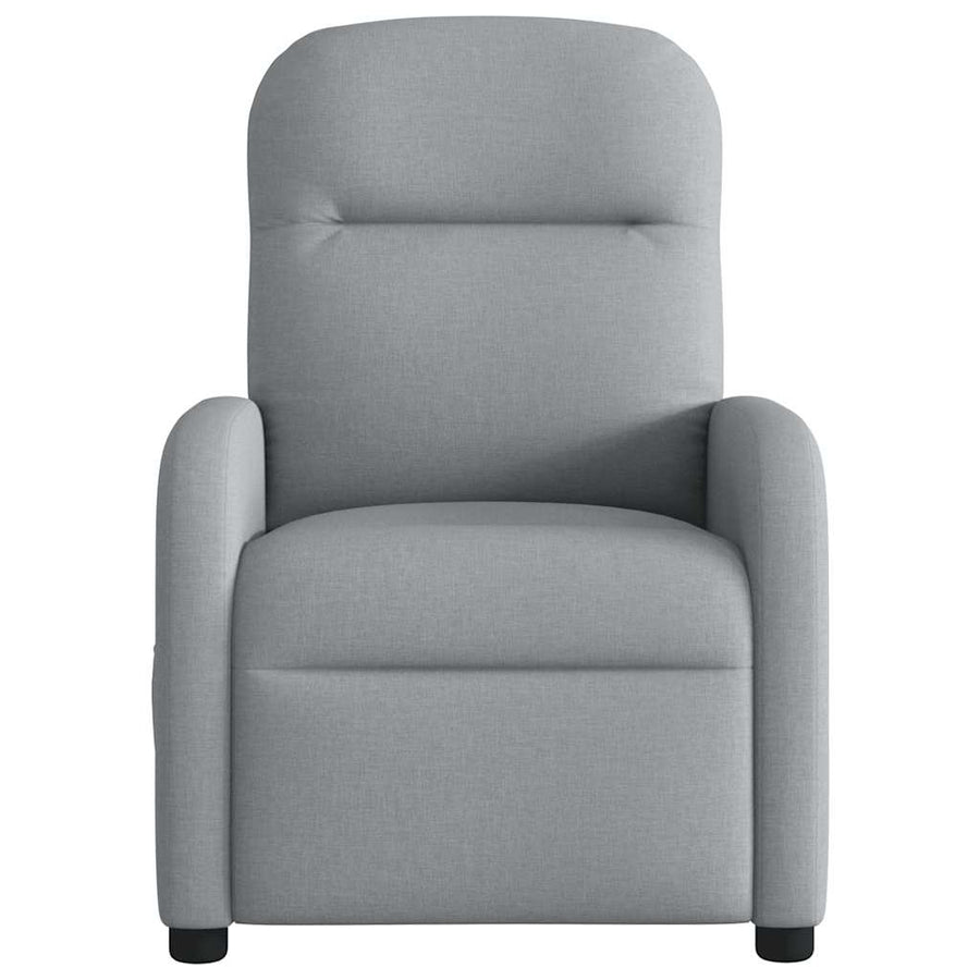 Fauteuil elektrisch verstelbaar stof lichtgrijs