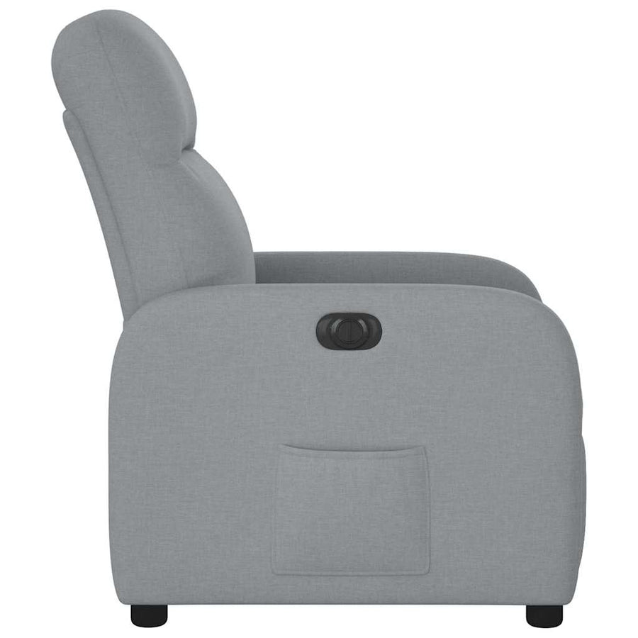 Fauteuil elektrisch verstelbaar stof lichtgrijs