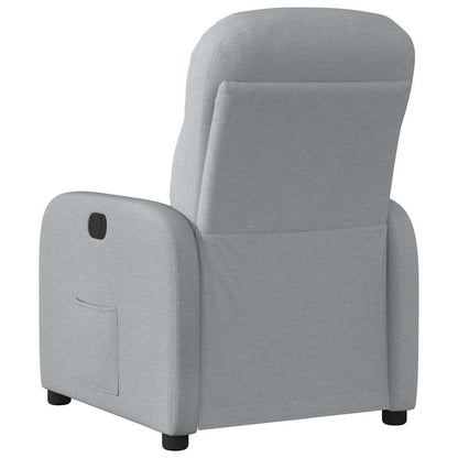 Fauteuil elektrisch verstelbaar stof lichtgrijs