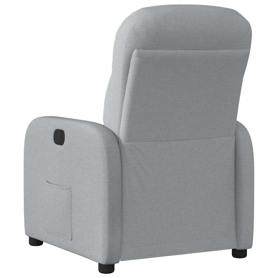 Fauteuil elektrisch verstelbaar stof lichtgrijs