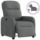 Fauteuil elektrisch verstelbaar donkergrijs stof