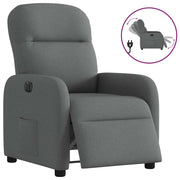 Fauteuil elektrisch verstelbaar donkergrijs stof