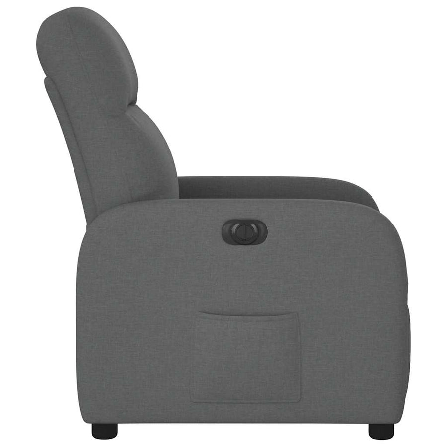 Fauteuil elektrisch verstelbaar stof donkergrijs