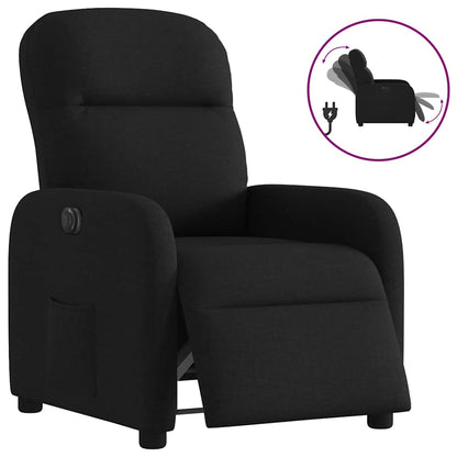 Fauteuil verstelbaar elektrisch stof zwart
