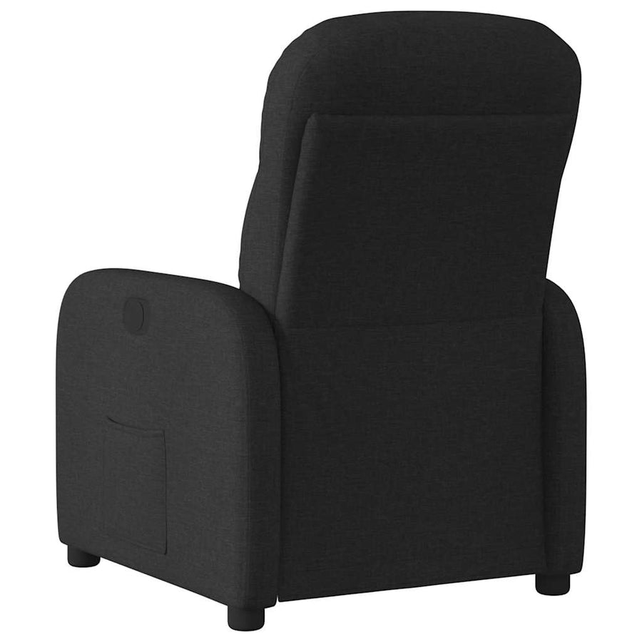 Fauteuil verstelbaar elektrisch stof zwart