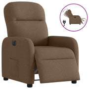 Fauteuil elektrisch verstelbaar stof bruin