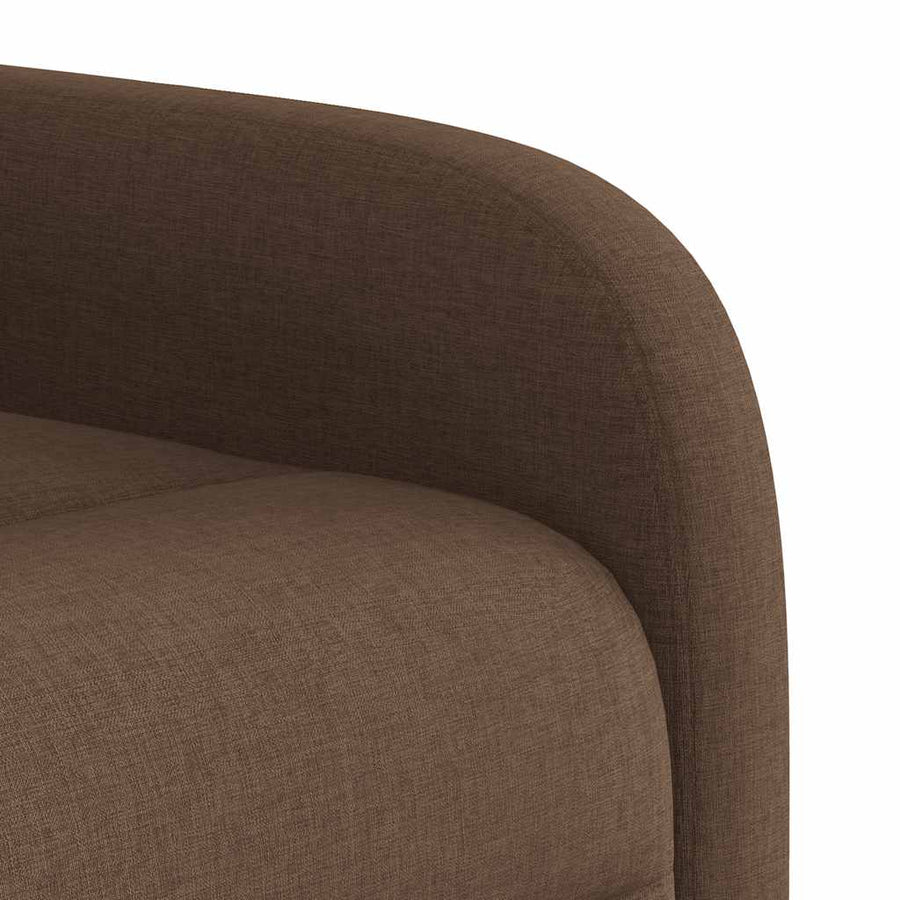 Fauteuil verstelbaar elektrisch stof bruin
