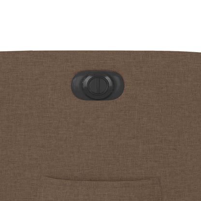 Fauteuil verstelbaar elektrisch stof bruin