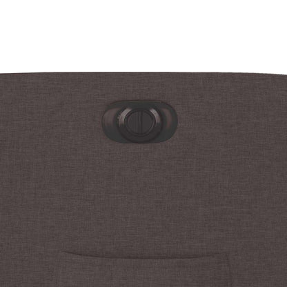 Fauteuil verstelbaar elektrisch stof donkerbruin