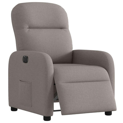 Fauteuil verstelbaar elektrisch stof taupe