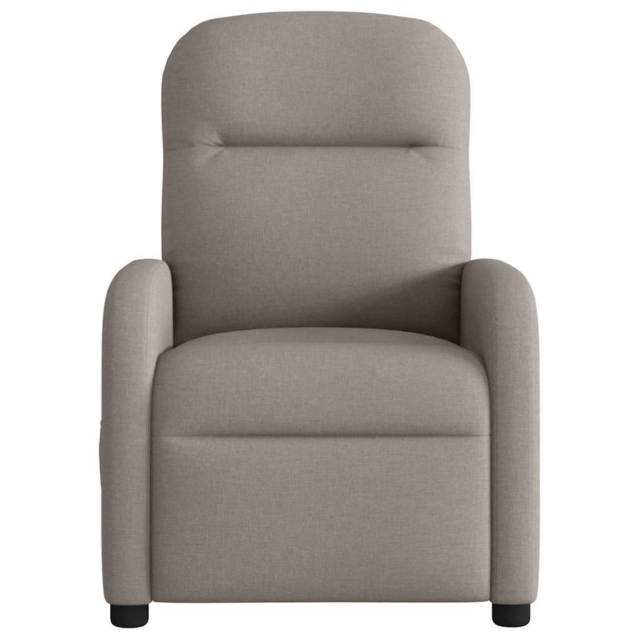Fauteuil verstelbaar elektrisch stof taupe