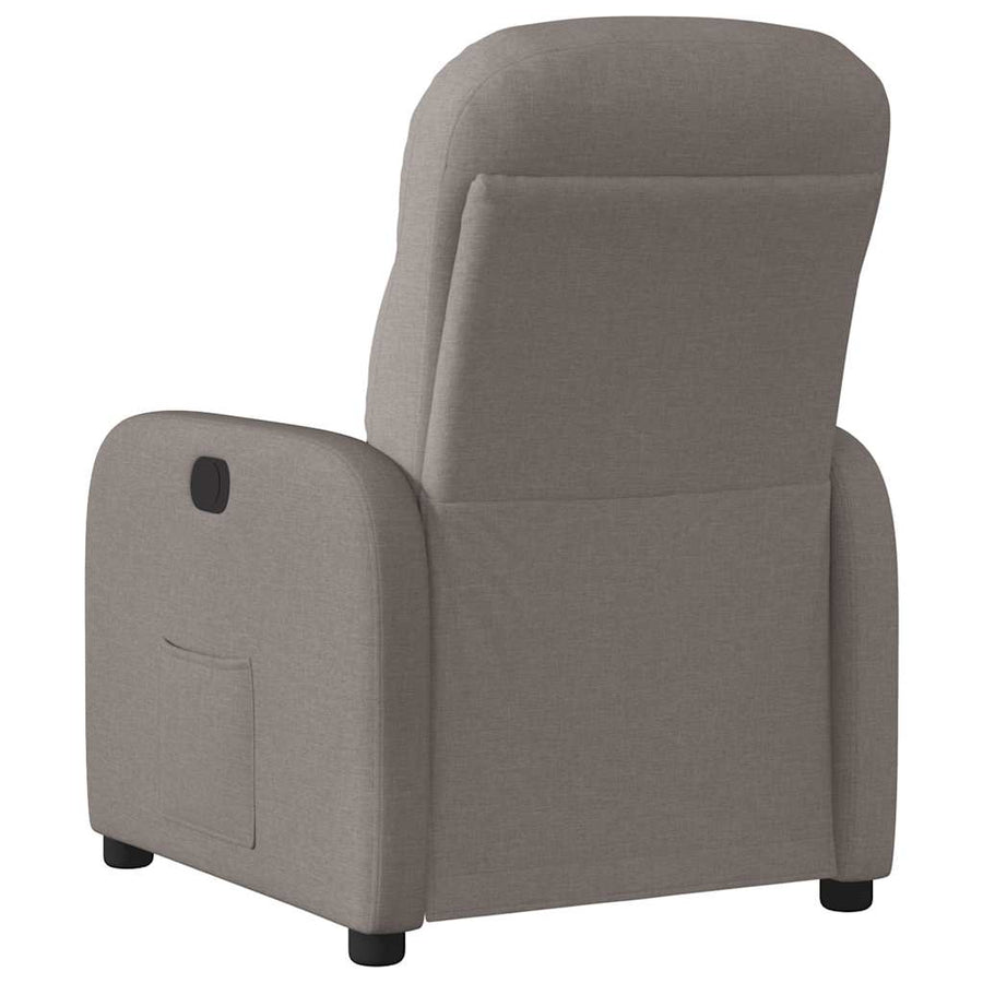 Fauteuil verstelbaar elektrisch stof taupe