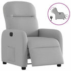 Fauteuil elektrisch verstelbaar stof wolk grijs