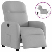 Fauteuil elektrisch verstelbaar stof wolk grijs