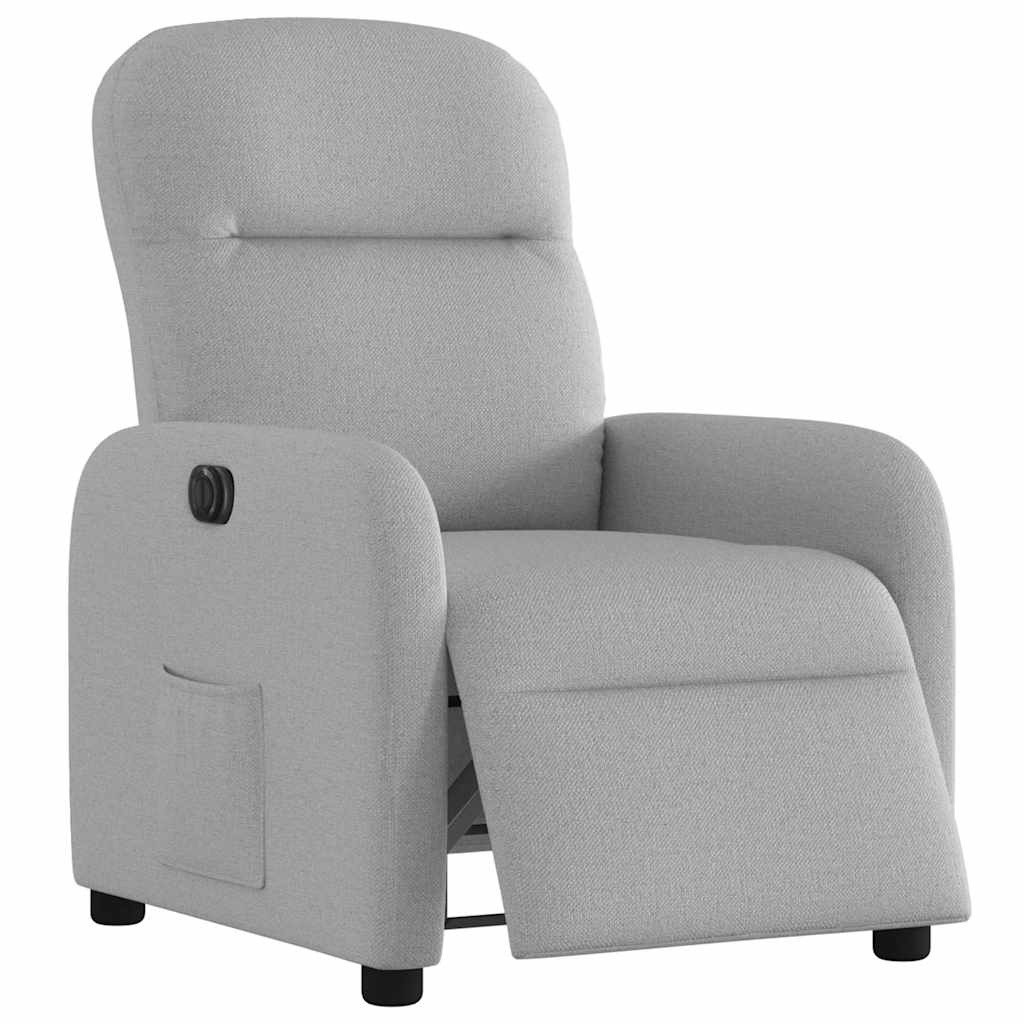 Fauteuil elektrisch verstelbaar stof wolk grijs