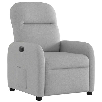 Fauteuil elektrisch verstelbaar stof wolk grijs