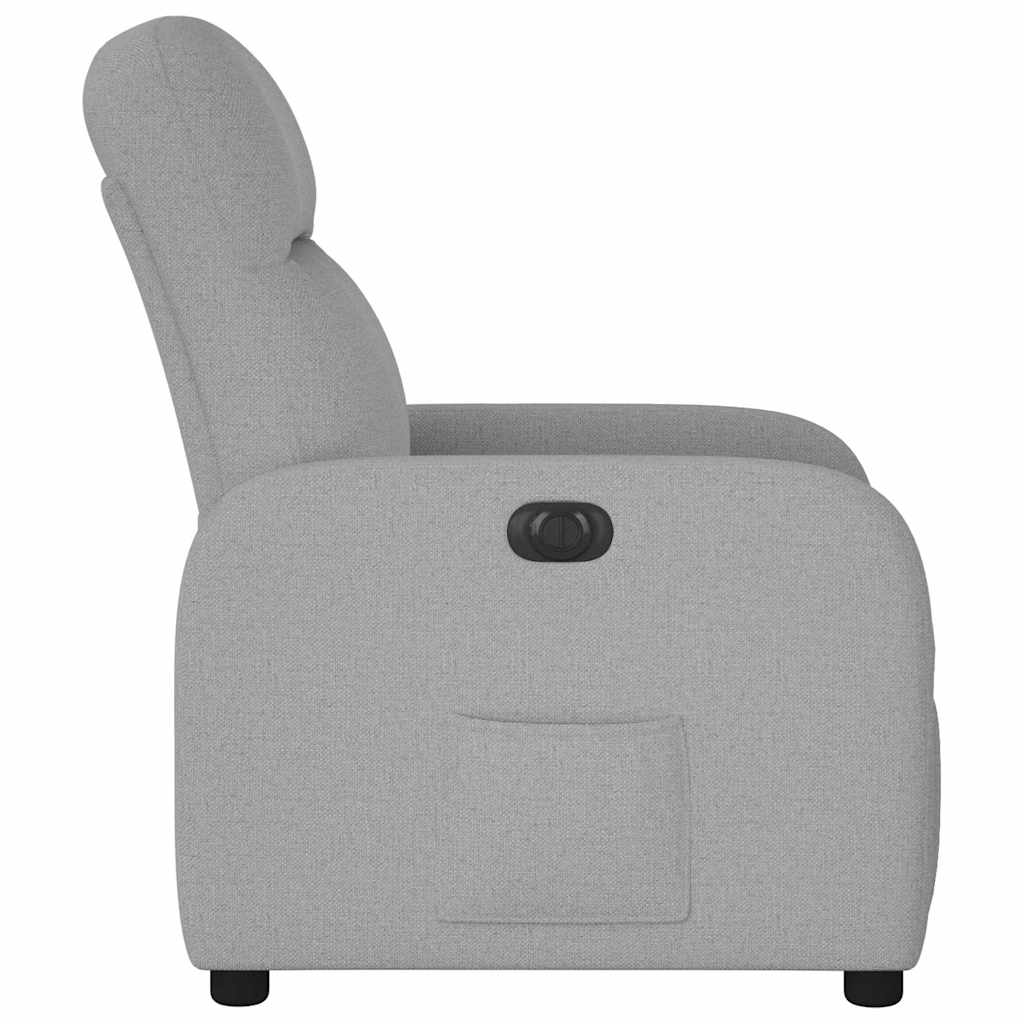 Fauteuil elektrisch verstelbaar stof wolk grijs