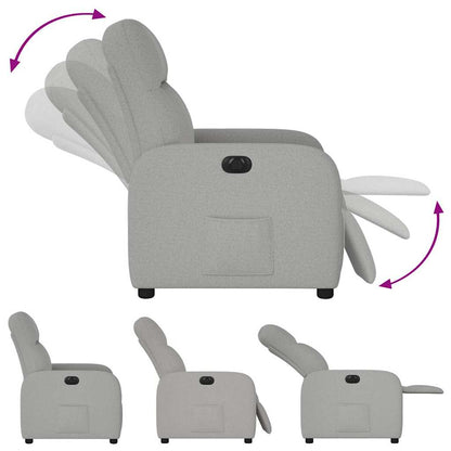 Fauteuil elektrisch verstelbaar stof wolk grijs
