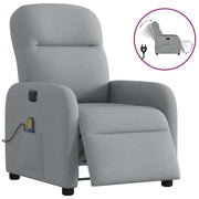Electric adjustable massage chair fabric light gray