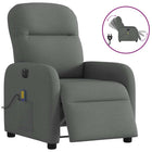 Massage chair electrically adjustable fabric dark grey