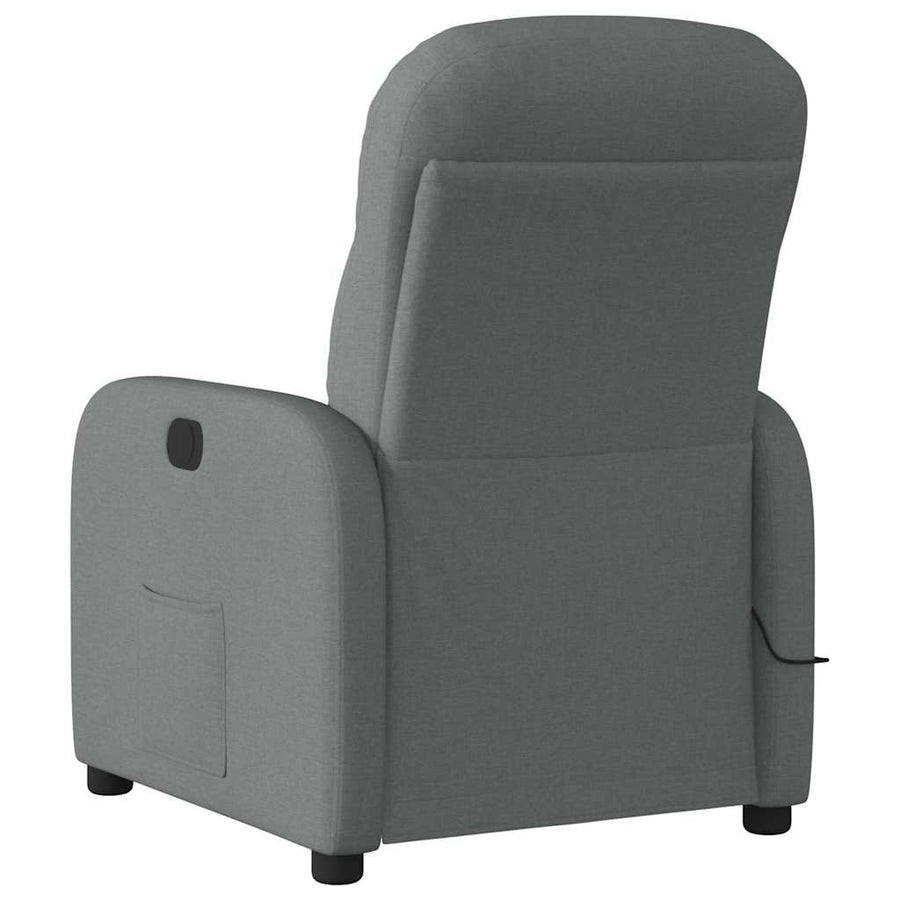 Massagestoel elektrisch verstelbaar stof donkergrijs