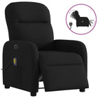 Massage chair electrically adjustable black fabric