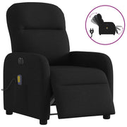 Massage chair electrically adjustable black fabric