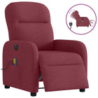 Electric adjustable massage chair, fabric, wine red