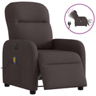 Massage chair electrically adjustable fabric dark brown